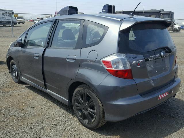 JHMGE8H56BC002172 - 2011 HONDA FIT SPORT GRAY photo 3