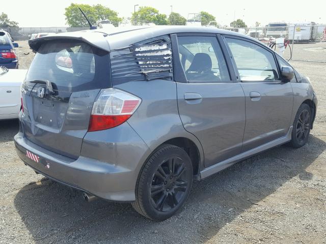 JHMGE8H56BC002172 - 2011 HONDA FIT SPORT GRAY photo 4