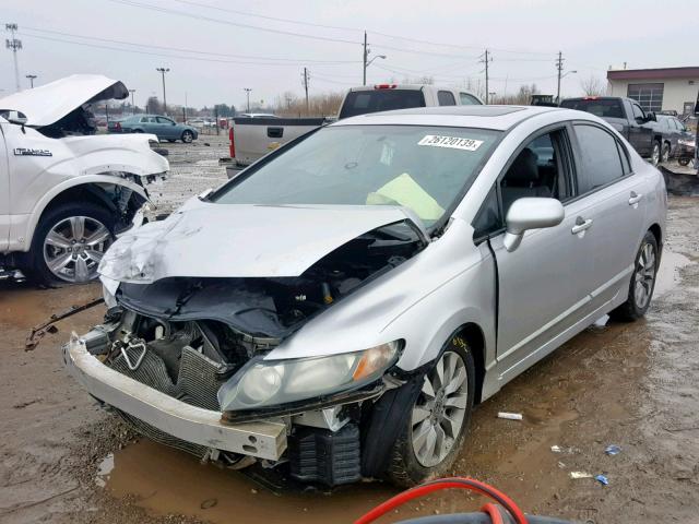 19XFA1F99AE028889 - 2010 HONDA CIVIC EXL SILVER photo 2