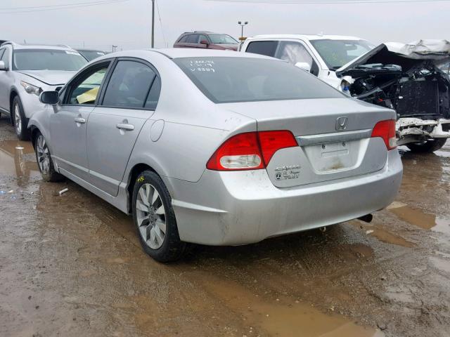 19XFA1F99AE028889 - 2010 HONDA CIVIC EXL SILVER photo 3