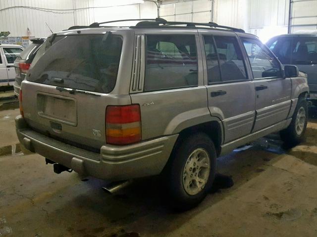 1J4GZ88Z7WC151277 - 1998 JEEP GRAND CHER SILVER photo 4