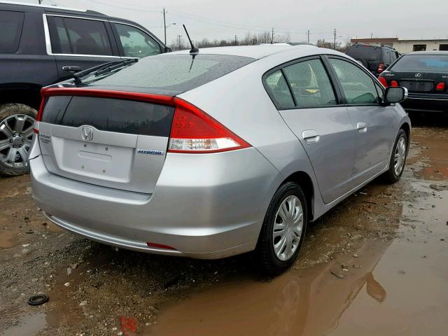 JHMZE2H5XAS030843 - 2010 HONDA INSIGHT LX SILVER photo 4