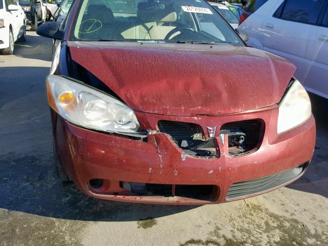 1G2ZH57N294138938 - 2009 PONTIAC G6 GT BURGUNDY photo 9