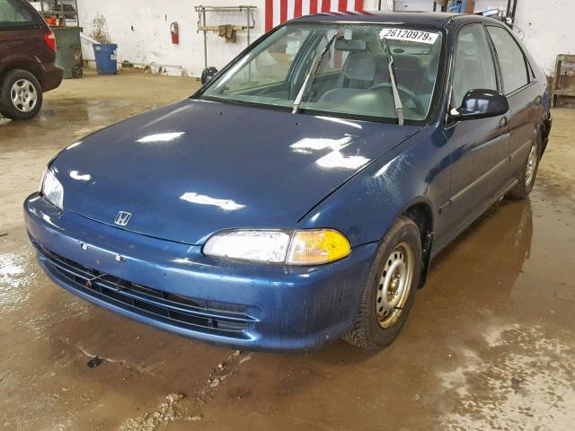 1HGEG8547RL045297 - 1994 HONDA CIVIC DX BLUE photo 2