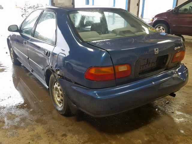 1HGEG8547RL045297 - 1994 HONDA CIVIC DX BLUE photo 3