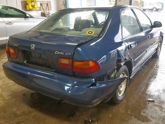 1HGEG8547RL045297 - 1994 HONDA CIVIC DX BLUE photo 4