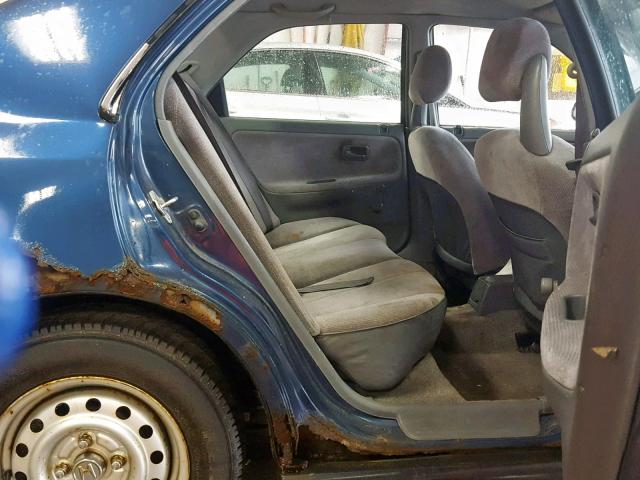 1HGEG8547RL045297 - 1994 HONDA CIVIC DX BLUE photo 6