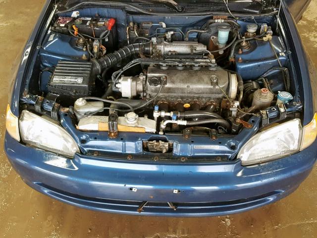 1HGEG8547RL045297 - 1994 HONDA CIVIC DX BLUE photo 7