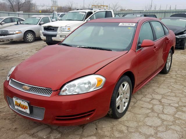 2G1WB5E31F1120688 - 2015 CHEVROLET IMPALA LIM MAROON photo 2