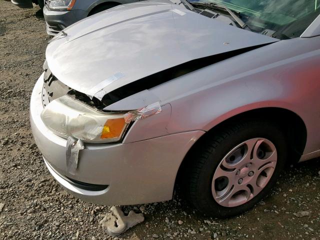 1G8AJ52F24Z184112 - 2004 SATURN ION LEVEL SILVER photo 9