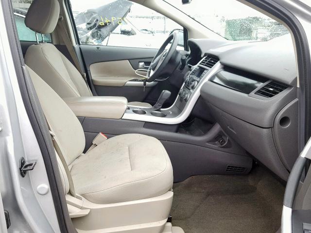 2FMDK3GC1DBC15450 - 2013 FORD EDGE SE SILVER photo 5