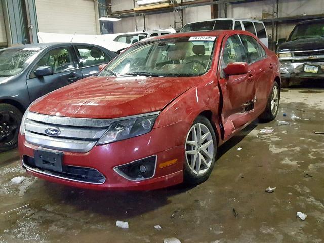 3FAHP0JA5CR169284 - 2012 FORD FUSION SEL RED photo 2