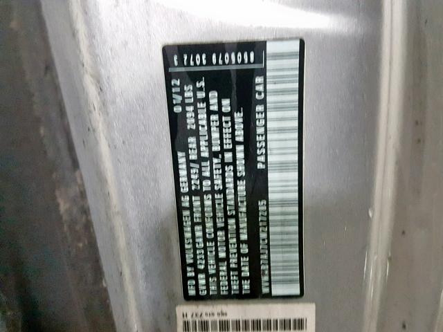 WVWAB7AJ7CW217285 - 2012 VOLKSWAGEN GOLF 银色 照片 10