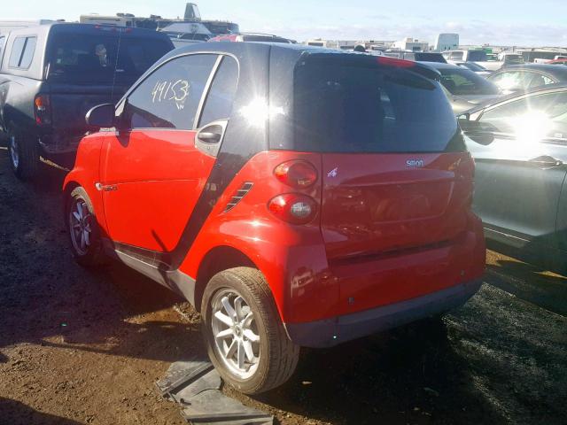 WMEEJ31X59K244164 - 2009 SMART FORTWO PUR RED photo 3