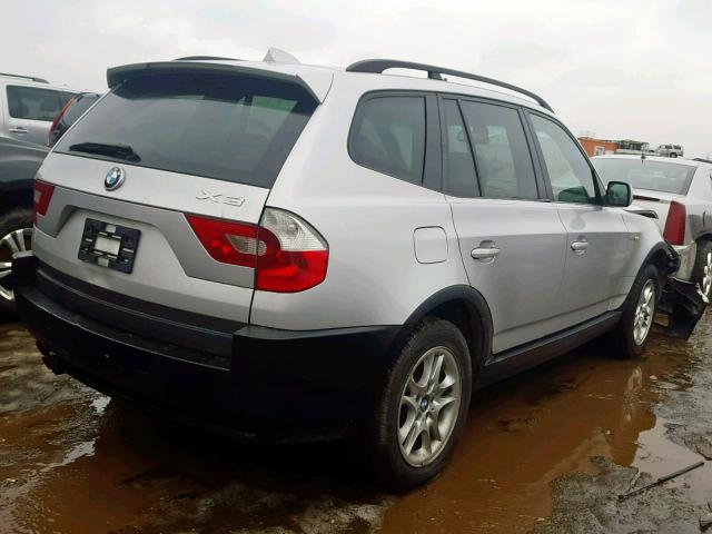 WBXPA73444WC43516 - 2004 BMW X3 2.5I SILVER photo 4