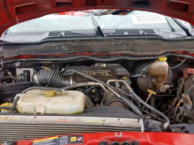 1D7KU28D24J143263 - 2004 DODGE RAM 2500 S RED photo 7