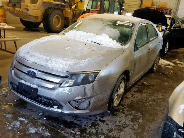 3FAHP0GAXBR286204 - 2011 FORD FUSION S SILVER photo 2