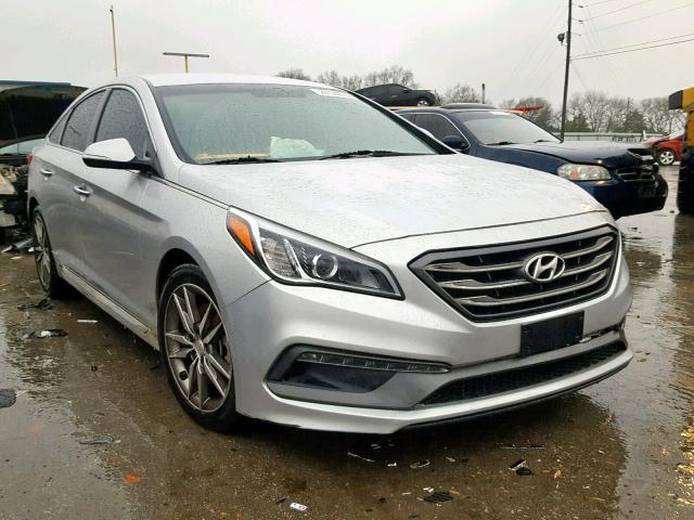 5NPE34AB2FH072107 - 2015 HYUNDAI SONATA SPO SILVER photo 1