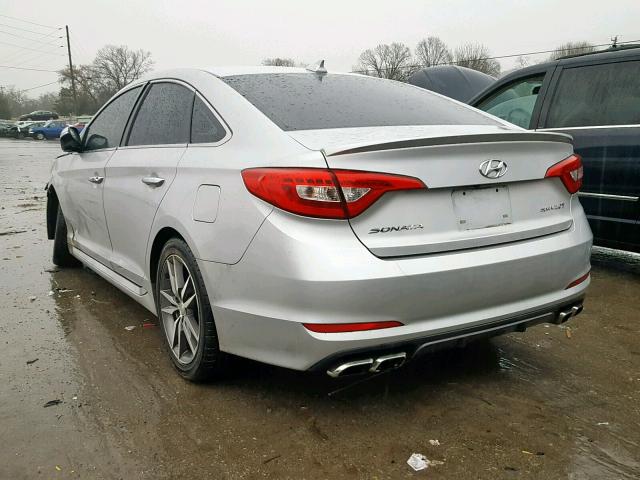 5NPE34AB2FH072107 - 2015 HYUNDAI SONATA SPO SILVER photo 3