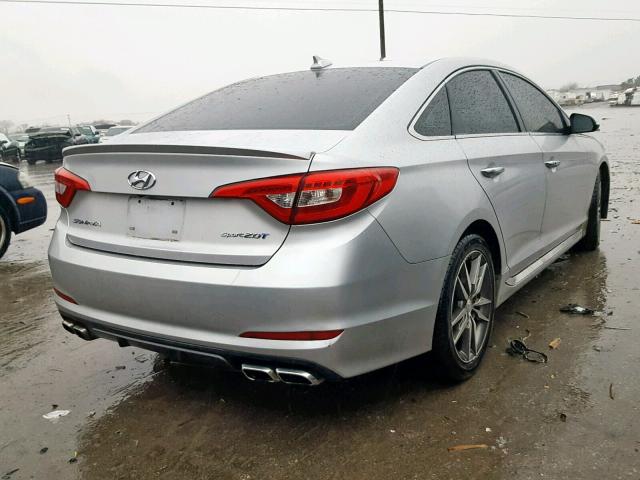 5NPE34AB2FH072107 - 2015 HYUNDAI SONATA SPO SILVER photo 4