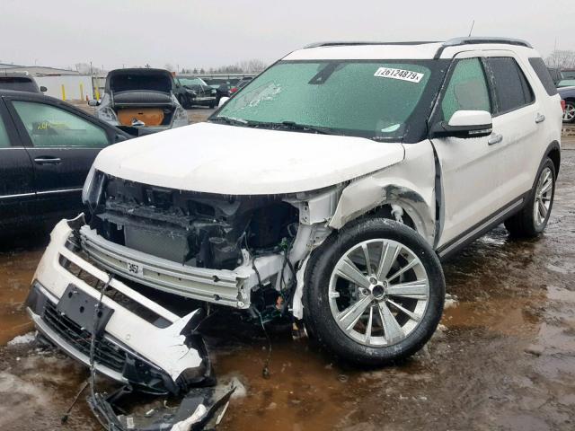 1FM5K8F85KGA69820 - 2019 FORD EXPLORER L WHITE photo 2