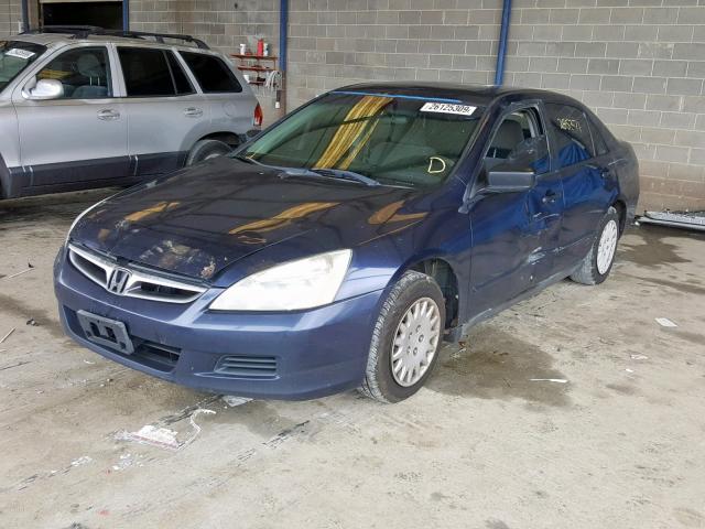 1HGCM56196A033422 - 2006 HONDA ACCORD VAL BLUE photo 2