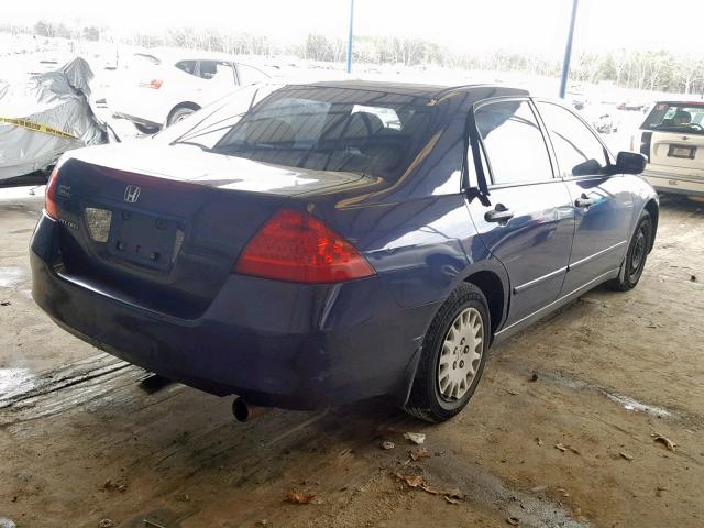 1HGCM56196A033422 - 2006 HONDA ACCORD VAL BLUE photo 4