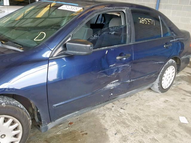 1HGCM56196A033422 - 2006 HONDA ACCORD VAL BLUE photo 9