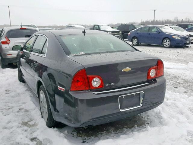 1G1ZA5EB6A4165890 - 2010 CHEVROLET MALIBU LS BLACK photo 3