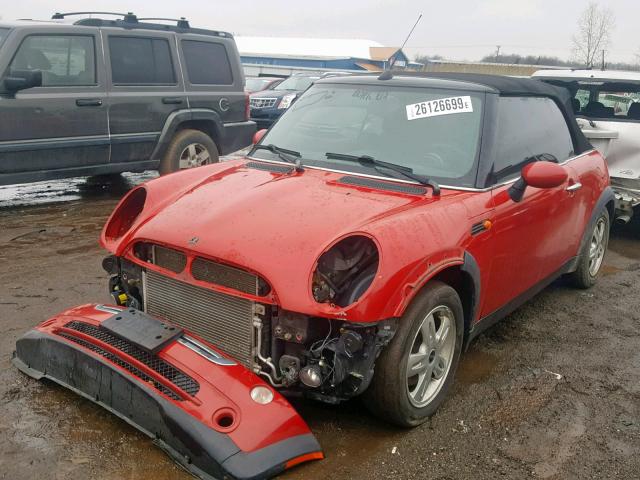 WMWRF33557TF66114 - 2007 MINI COOPER RED photo 2