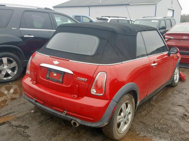 WMWRF33557TF66114 - 2007 MINI COOPER RED photo 4