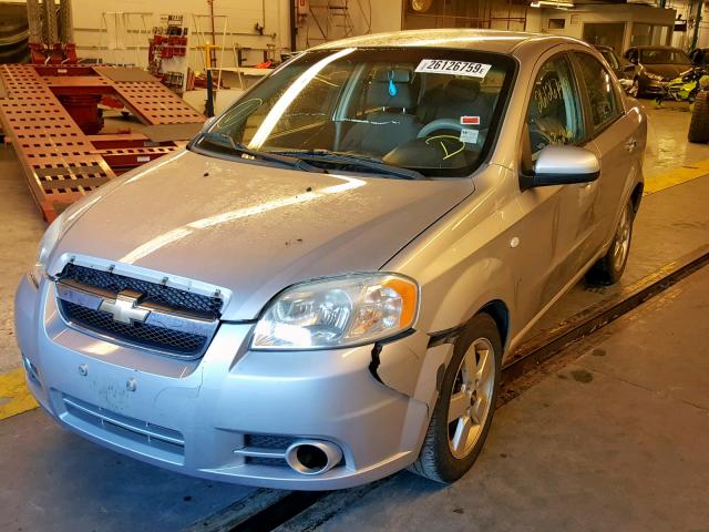 KL1TG56678B245287 - 2008 CHEVROLET AVEO LT SILVER photo 2