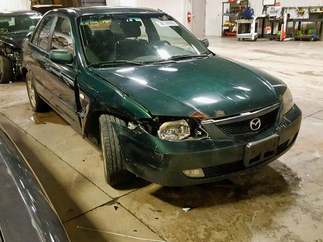 JM1BJ225131157531 - 2003 MAZDA PROTEGE DX GREEN photo 1