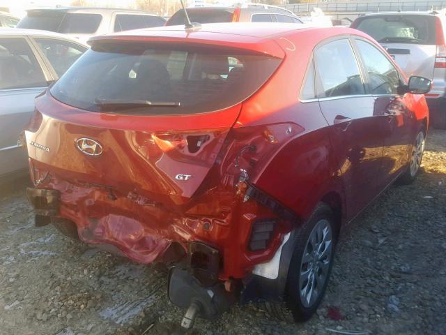 KMHD35LH9HU382133 - 2017 HYUNDAI ELANTRA GT RED photo 4