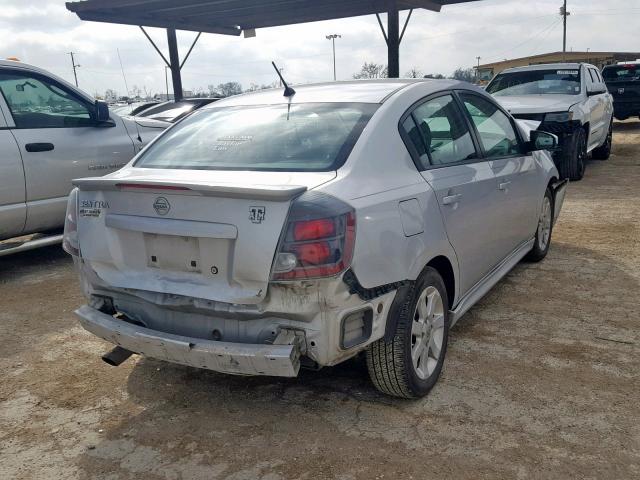 3N1AB6AP2BL616580 - 2011 NISSAN SENTRA 2.0 SILVER photo 4