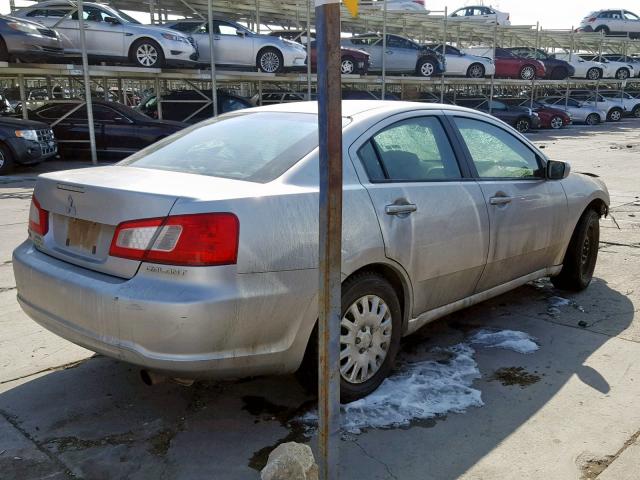 4A3AB36FX9E016733 - 2009 MITSUBISHI GALANT ES SILVER photo 4