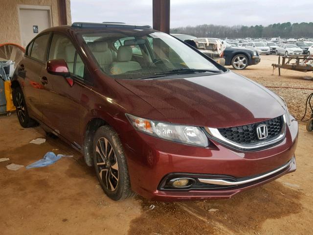 19XFB2F98DE026753 - 2013 HONDA CIVIC EXL BURGUNDY photo 1