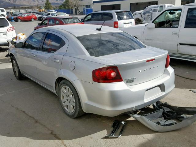 1B3BD4FB4BN564531 - 2011 DODGE AVENGER EX SILVER photo 3