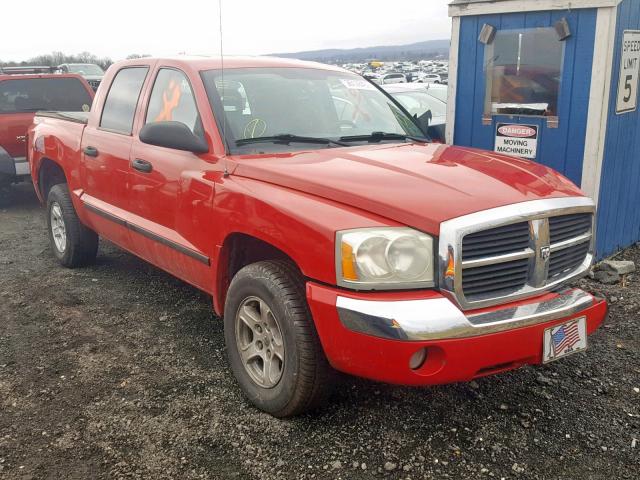 1D7HE48N26S512972 - 2006 DODGE DAKOTA QUA RED photo 1