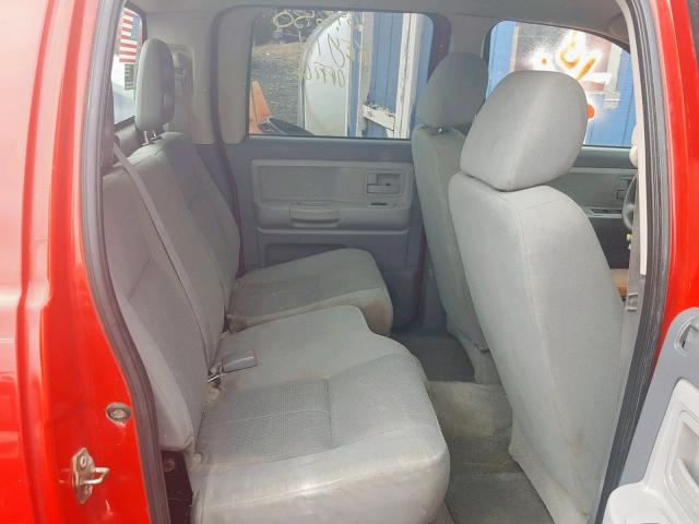 1D7HE48N26S512972 - 2006 DODGE DAKOTA QUA RED photo 6