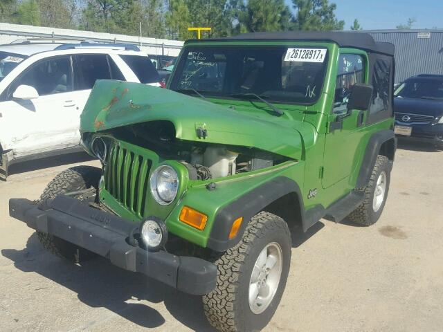 1J4FY19S2XP480826 - 1999 JEEP WRANGLER / GREEN photo 2