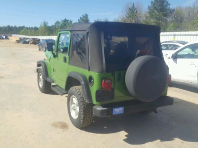 1J4FY19S2XP480826 - 1999 JEEP WRANGLER / GREEN photo 3