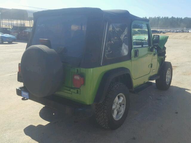 1J4FY19S2XP480826 - 1999 JEEP WRANGLER / GREEN photo 4