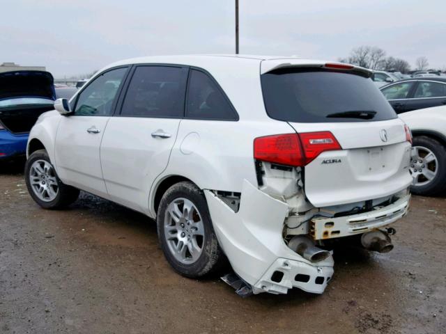 2HNYD28279H503827 - 2009 ACURA MDX WHITE photo 3