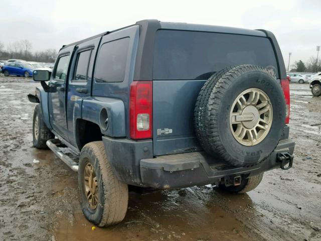 5GTDN13E878117278 - 2007 HUMMER H3 BLUE photo 3