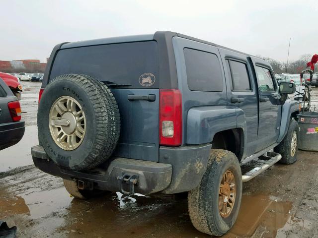 5GTDN13E878117278 - 2007 HUMMER H3 BLUE photo 4