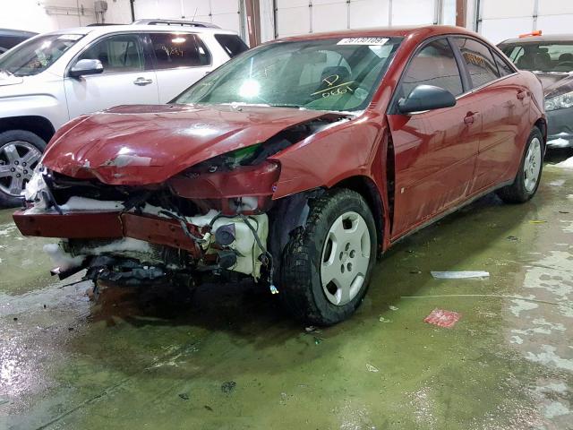 1G2ZF55B064190661 - 2006 PONTIAC G6 SE RED photo 2