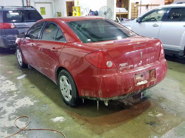 1G2ZF55B064190661 - 2006 PONTIAC G6 SE RED photo 3