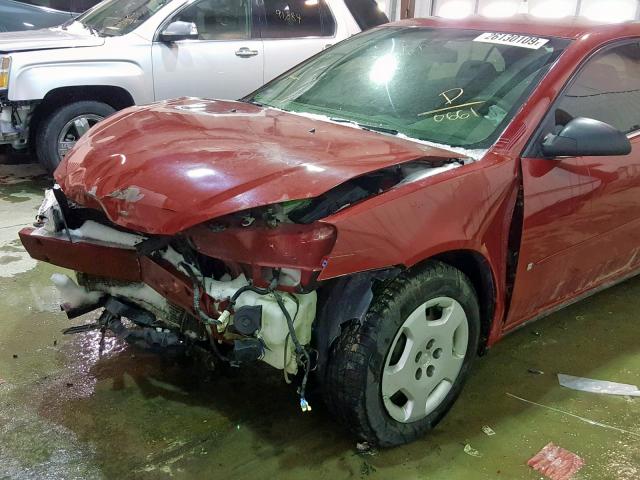 1G2ZF55B064190661 - 2006 PONTIAC G6 SE RED photo 9