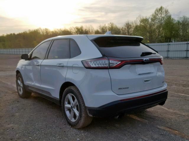 2FMTK3G99FBC02870 - 2015 FORD EDGE SE WHITE photo 3